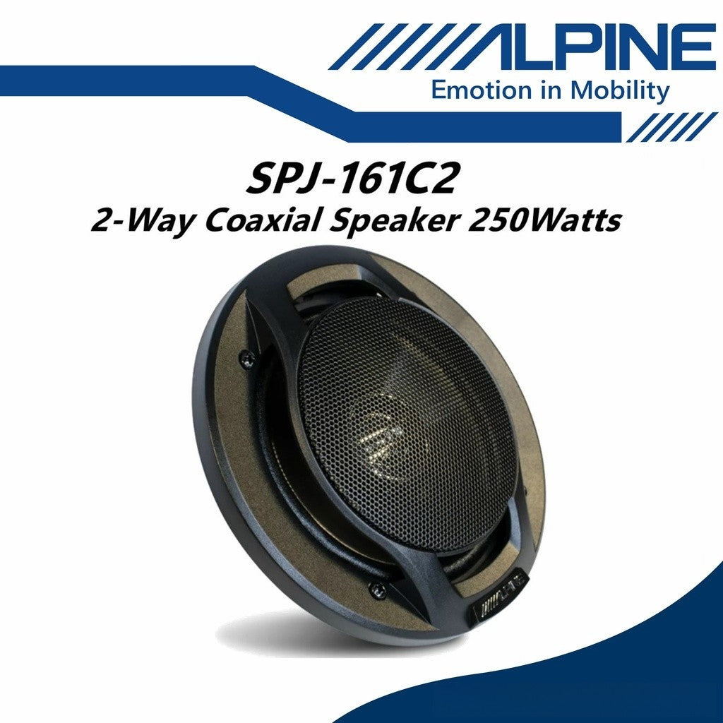 Alpine 2 Way Coaxial Speaker Car Spk  (6") SPJ-161C2