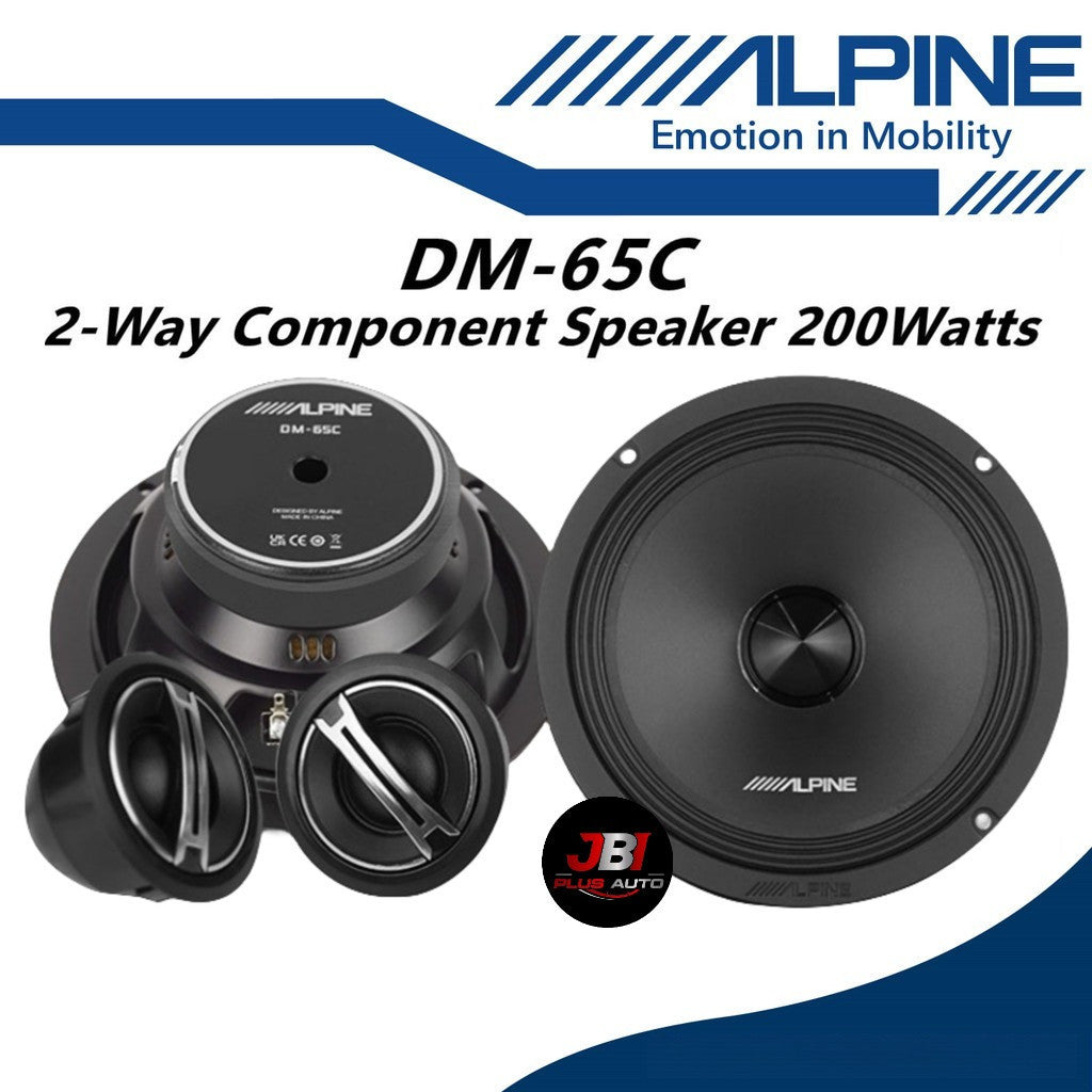 Alpine Package 2 Way 6.5" Component Car Speaker With 4 Channel DSP Digital Signal Processor DM-65C + PXE-M60-4