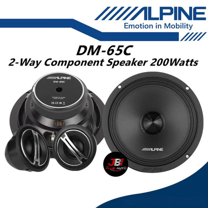 Alpine Package 2 Way 6.5" Component Car Speaker With 4 Channel DSP Digital Signal Processor DM-65C + PXE-M60-4