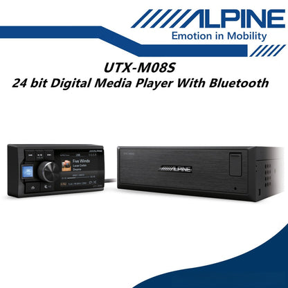 Alpine HI-RES DUAL USB Car Digital Media Receiver With Bluetooth And DSP Audio Player UTX-M08S