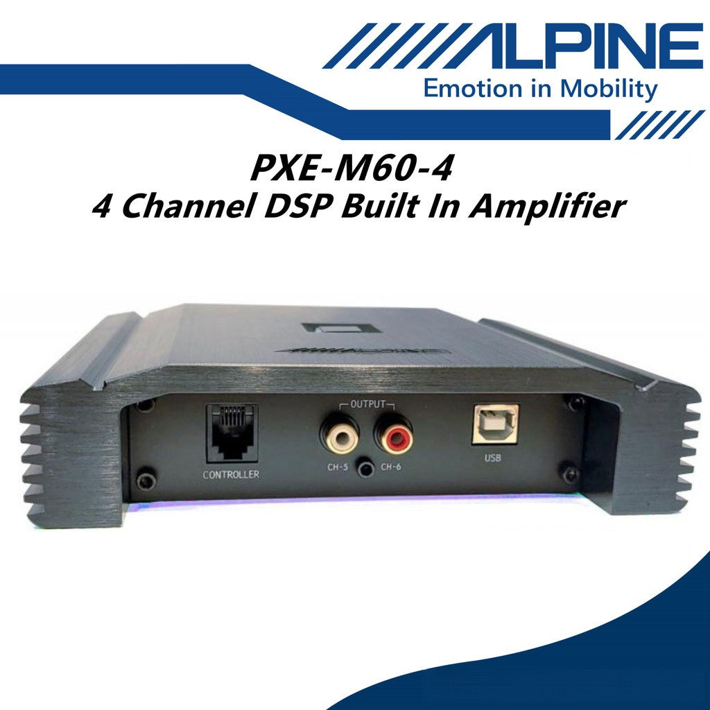 Alpine Package Set 2 Way Component 6.5" Speaker With 4 Channel DSP Digital Signal Processor S2-S65C + PXE-M60-4