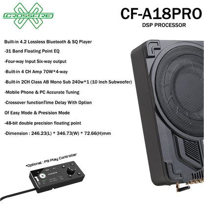 CROSSFIRE DSP Amplifier With Subwoofer All In One Series (10") A18PRO