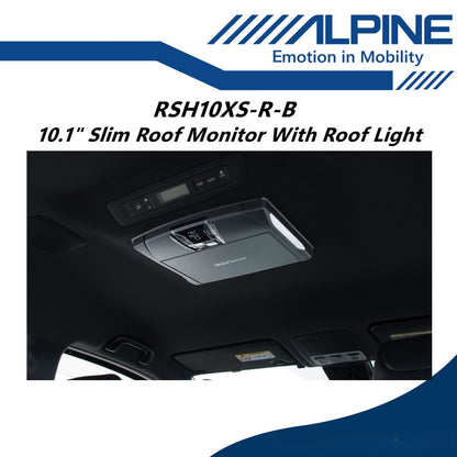 Alpine 10.1" Inch Roof Monitor Slim Rear Vision WSVGA Screen With LED Light RSH-10SX-R-B