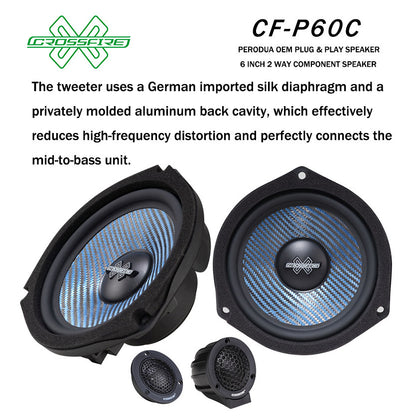 CROSSFIRE OEM 2 Way Component Speaker P60C For Perodua Plug & Play