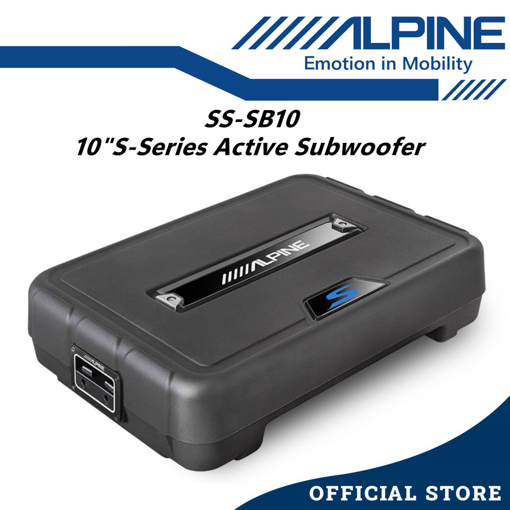 Alpine 10" Active Subwoofer S Series Underseat Woofer 10 Inch SS-SB10