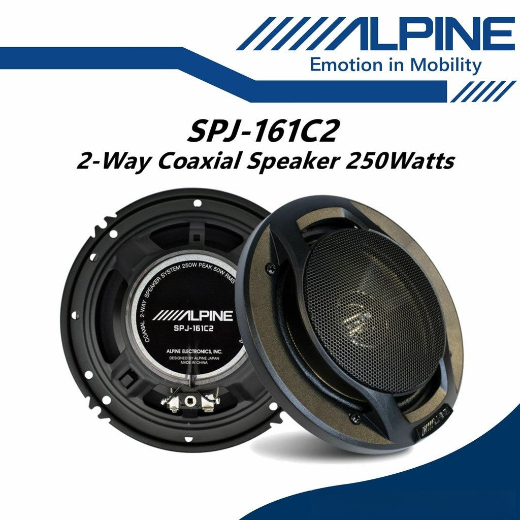 Alpine 2 Way Coaxial Speaker Car Spk  (6") SPJ-161C2