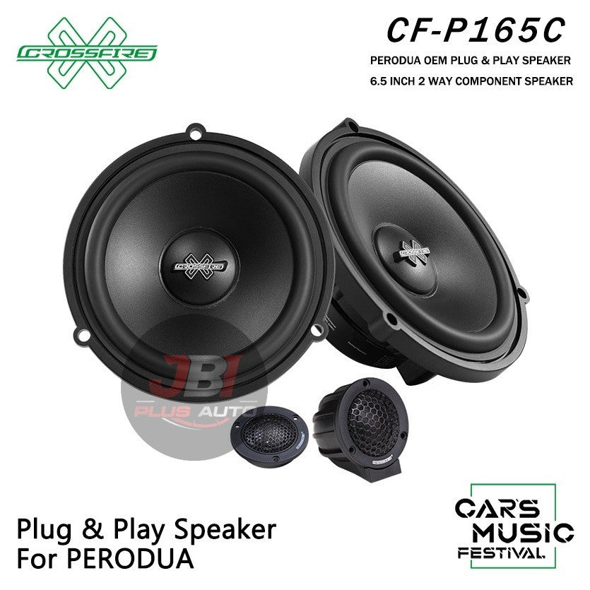 CROSSFIRE OEM 6.5 INCH 2 Way Component Speaker P165C For Perodua Plug & Play