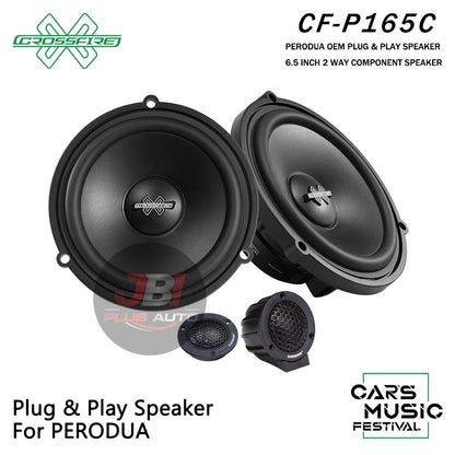 CROSSFIRE OEM 6.5 INCH 2 Way Component Speaker P165C For Perodua Plug & Play