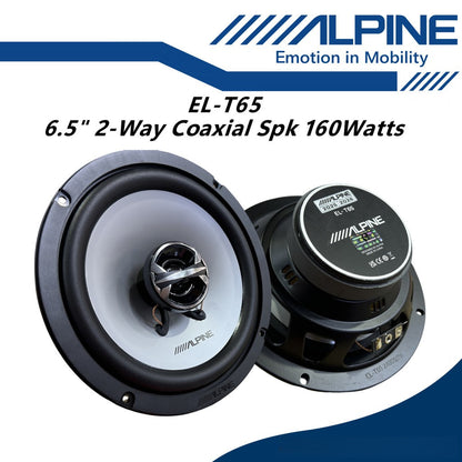 Alpine 6.5" Inch 2 Way Coaxial Car Speaker 160 Watts Car Spk EL-T65