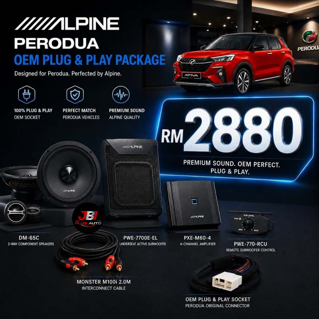 Perodua ALPINE OEM Plug & Play Sound System For  Myvi Ativa Alza Bezza Axia
