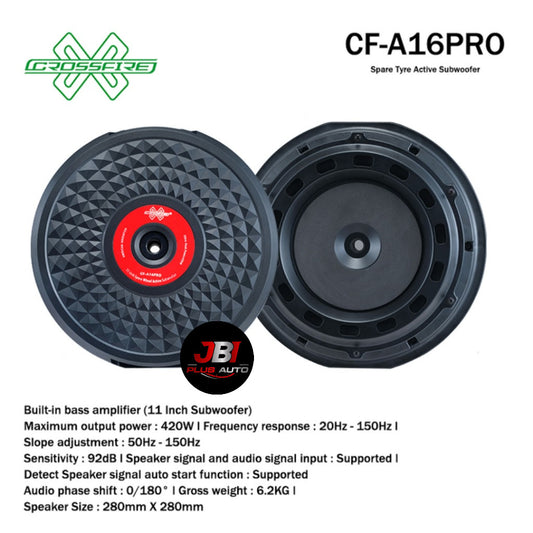crossfire A16pro spare tyre active subwoofer (11")