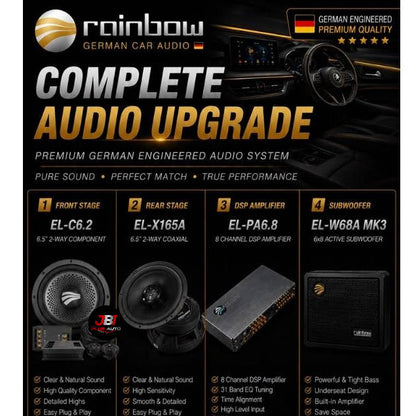 Rainbow DSP Active Subwoofer Complete Car Audio Package