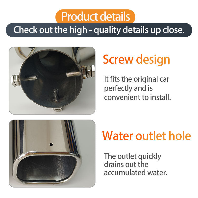 Suitable for Toyota Alphard 40 Series dual exhaust pipe modification, dual square-outlet tailpipe.