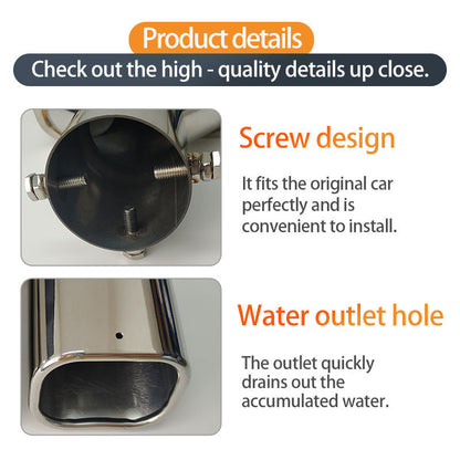 Suitable for Toyota Alphard 40 Series dual exhaust pipe modification, dual square-outlet tailpipe.
