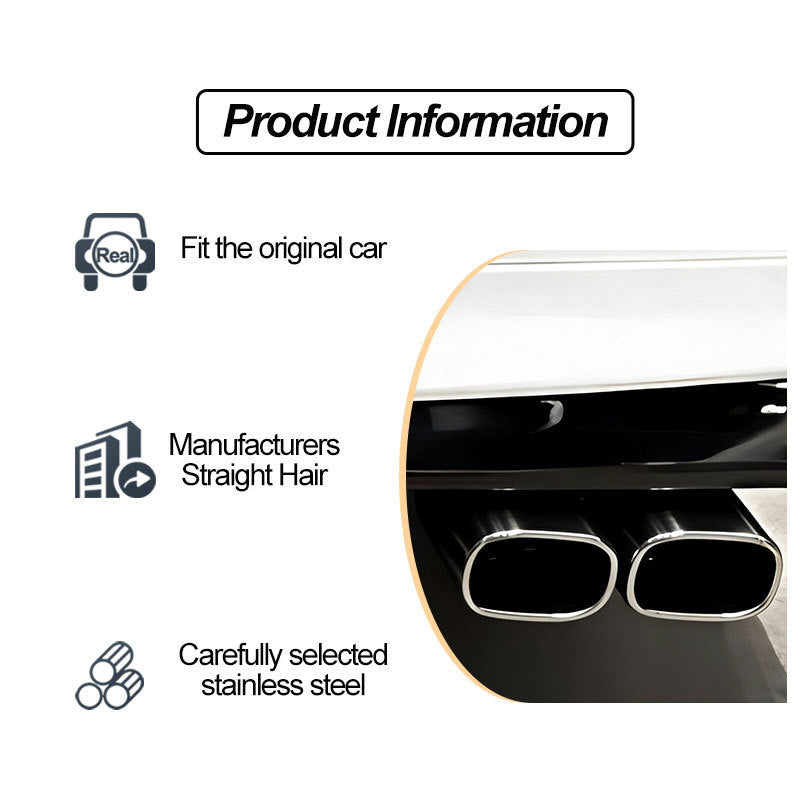 Suitable for Toyota Alphard 40 Series dual exhaust pipe modification, dual square-outlet tailpipe.