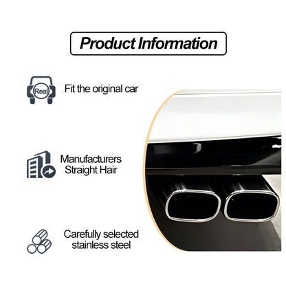 Suitable for Toyota Alphard 40 Series dual exhaust pipe modification, dual square-outlet tailpipe.