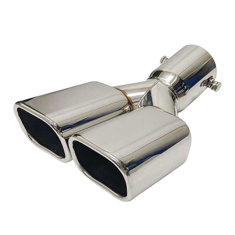 Suitable for Toyota Alphard 40 Series dual exhaust pipe modification, dual square-outlet tailpipe.